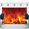 ZJRBJB 8x6ft Burning Fire Backdrop Flames Backdrop Dancing Flame Black