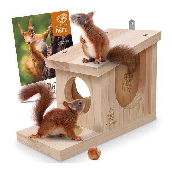 wildtier herz Squirrel Feeder Playhouse Weatherproof I Made of Screwed