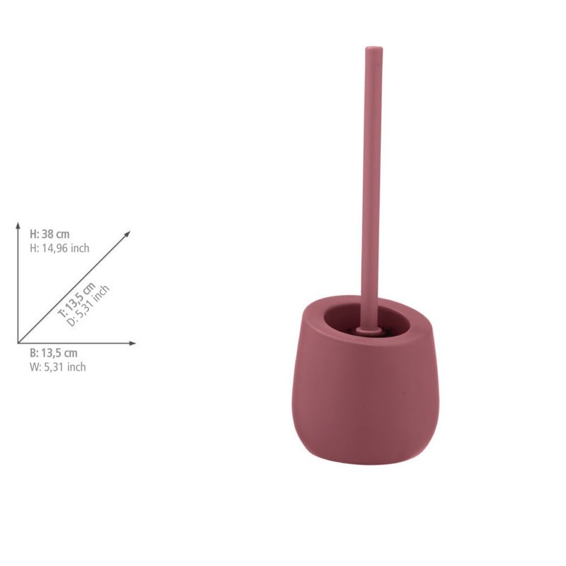 WENKO Badi Ceramic Toilet Brush Set Dusky Pink
