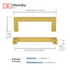 homdiy 3-1/2 Inch Gold Cabinet Handles 40 Pack Brushed Brass