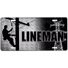 Onestopairbrushshop Lineman license plate