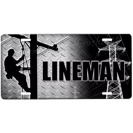 Onestopairbrushshop Lineman license plate