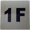 Apartment number 1F sign - UNIT NUMBER 1F SIGN (SILVER,