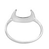 AeraVida Lunar Upside Down Textured Crescent Moon .925 Sterling Silver