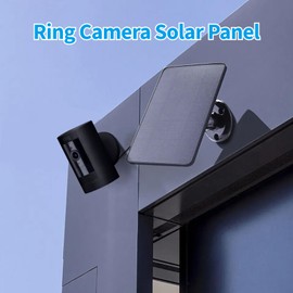 Ring Camera Solar Panel, Compatible with Ring Stick Up Cam Battery, Ring Spotlight Cam Battery, Not for Spotlight Plus/Pro, Waterproof 6V3W, 9.8 inch Long Charging Cable (2Pack) (Black)