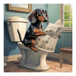 SJUTOUCI Dachshund Diamond Art Painting Kits for Adults, Dog Diamond Art Kits for Beginners, 5D DIY Full Drill Gem Craft for Home Decor Gift 12x12 inch/30x30cm, Animal