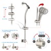 UCLIMAA High Pressure 48-Settings Shower Head with Handheld Shower,Drill-Free 3-Way