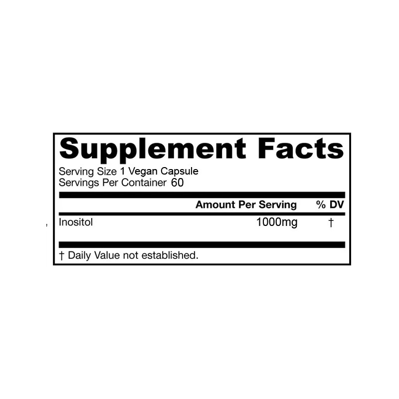FDC Nutrition Inositol 1000 mg 120 Vegan Capsules