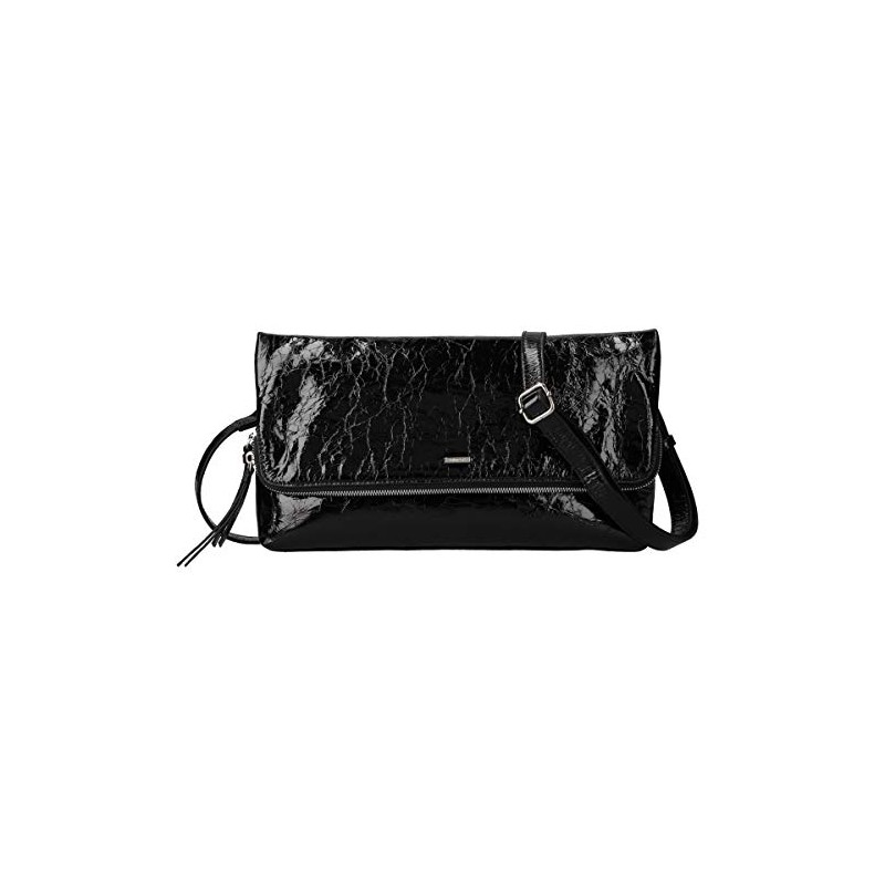 Balcos Women's 2-Way Patent Leather Clutch Bag, One Size, Black
