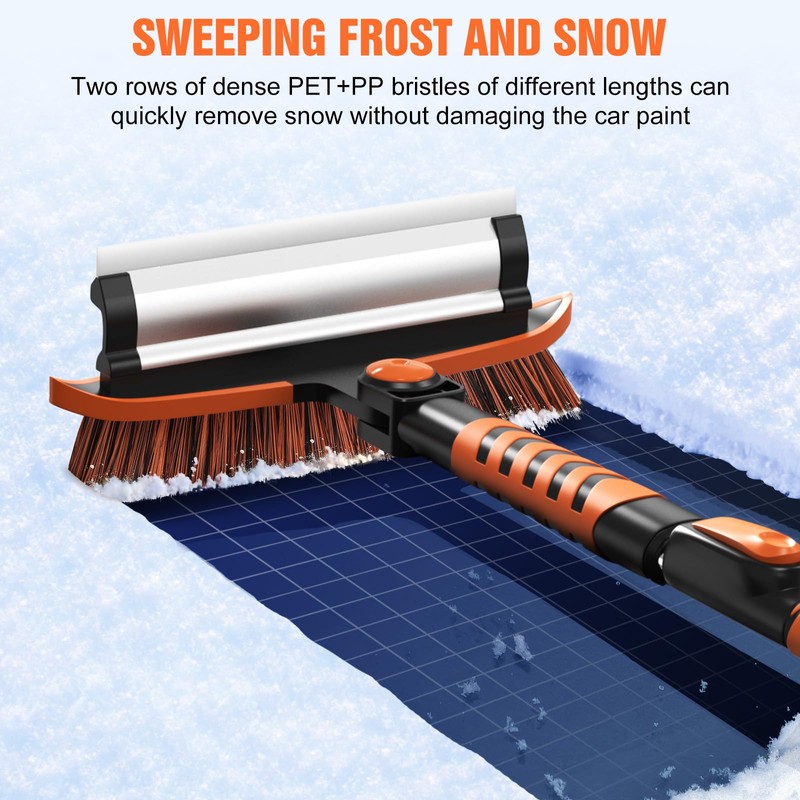 Nuovoware 60" Ice Scraper and Extendable Snow Brush for Car