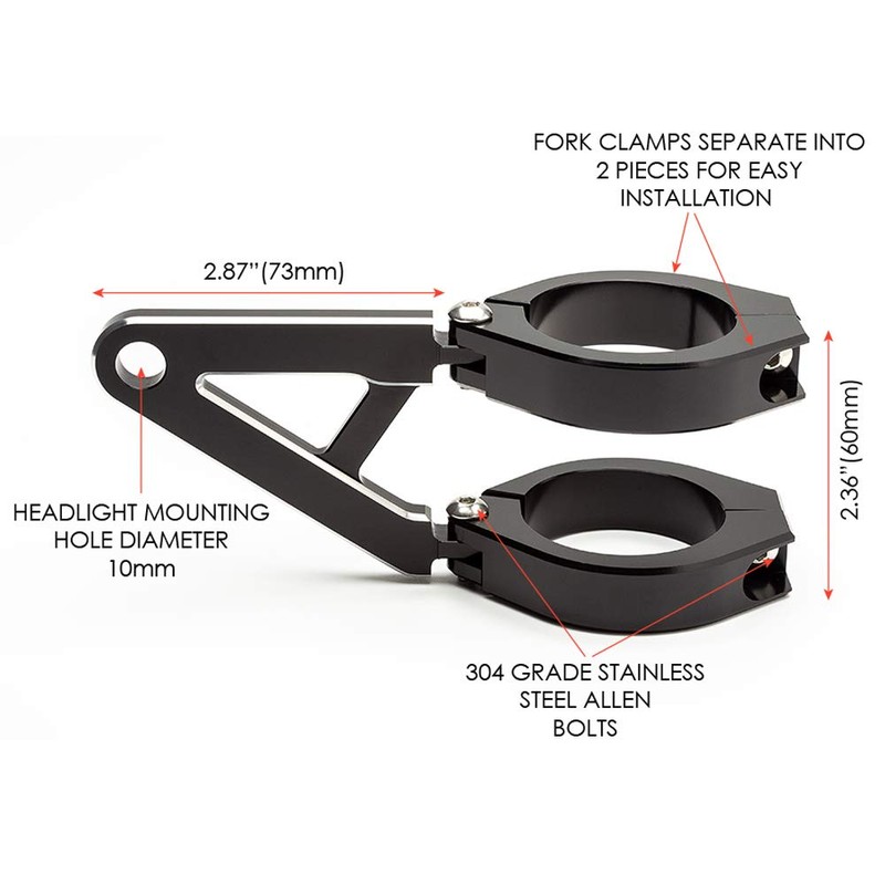 Motorcycle Headlight Holder with Short Arms for Custom Project Motorcycle