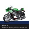 DAHONPA Green Motorcycle Building Blocks Set - 867-Piece Intricate Model,