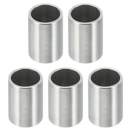 PATIKIL M10 Stainless Steel Spacers, 5 Pcs Metal Spacers Stainless Steel 10.2mm ID x 12mm OD x 16mm L Spacer Screw Standoff Round for 3/8" M10 Screw Bolts