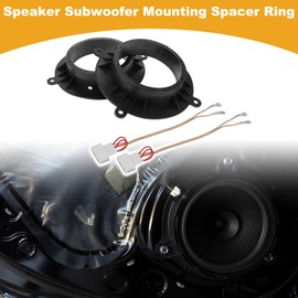 Partuto Speaker Spacer Ring Tweeter Speaker Spacer Adapter Car for Mazda Atenza 2014-2019 Front Doors ABS Black with Audio Wiring Harness Waterproof