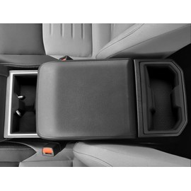 Auovo Center Console Front&Rear Cup Holder Inserts Compatible with Toyota Tacoma Accessories 2024 2025 Car Custom Silicone Front Center Console & Rear Armrest Cup Holder Insert Organizer (2PCS-Set)