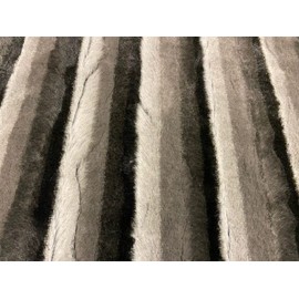 LOBO Leather Fabric Fur Fabric Coat Fabric Grey / Ecru Fabric Sold by the Metre 1 m x 150 cm