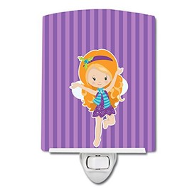 Caroline's Treasures BB9148CNL Ginger Haired Fairy #2 Ceramic Night Light Compact, UL-Certified, Ideal for Bedroom, Bathroom, Nursery, Hallway, Kitchen, 6x4x3, Multicolor