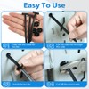 Uraqt Pack of 100 Cable Ties Black Set, 90 mm