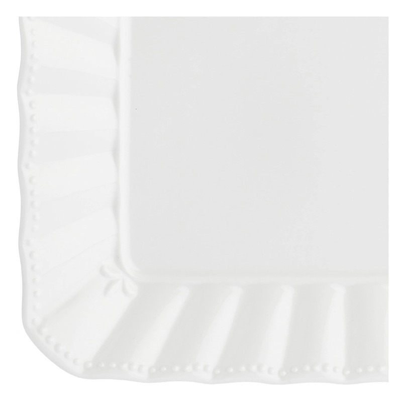 la Porcellana "Ducale Rectangular Pastry Tray Gift Box, White, 20