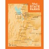 Utah State Parks Checklist Map 11x14 Print (Cream & Orange)