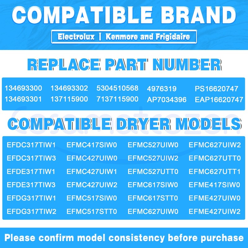 5304529782 1/3HP Cosamatcozon Upgraded Dryer Drive Motor