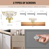 SHINY HANDLES Satin Brass Cabinet Knobs,Gold Cabinet Knobs for Dresser,Clear