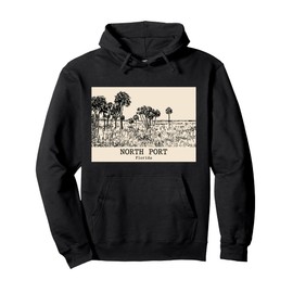 North Port Florida Vintage Retro Travel Souvenir Pullover Hoodie