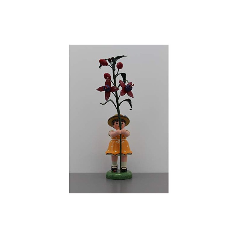 Hubrig Flower Children 17 cm Girl with Fuchsia Ore Mountains