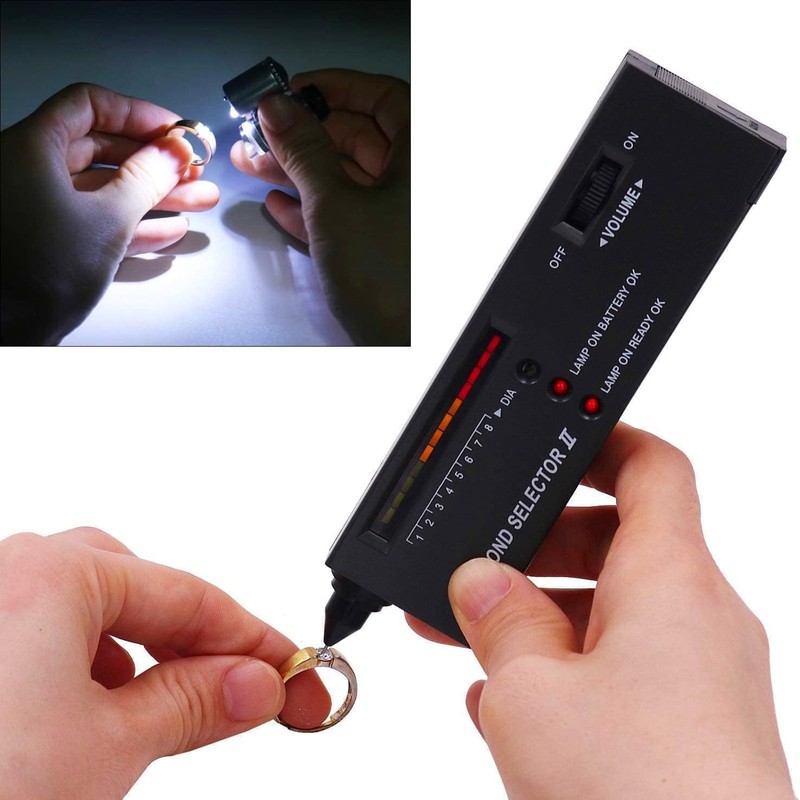 Diamond Tester Pen,High Accuracy Jewelry Diamond Tester+200g/0.01g Mini Jewelry Scale+60X