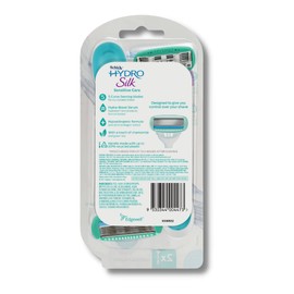 Schick - Hydro Silk, Disposable Razors, 2 Pack, Sensitive Care, 5 Blade Razor, Hypoallergenic Serum, Curve sensing Blades, Close Shave, Smooth Glide
