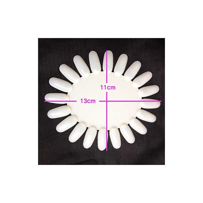 Set of 10 Nail Color Chart (Oval, Clear)