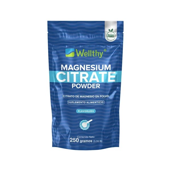 Citrato De Magnesio En Polvo Sin Sabor 250gr 25 Serv