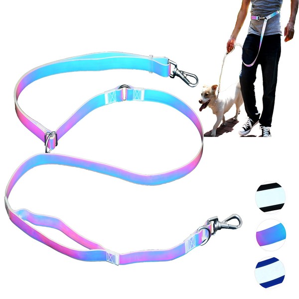 Tiesenci Hands Free Dog Leash Crossbody Heavy Duty 8' 9-in-1
