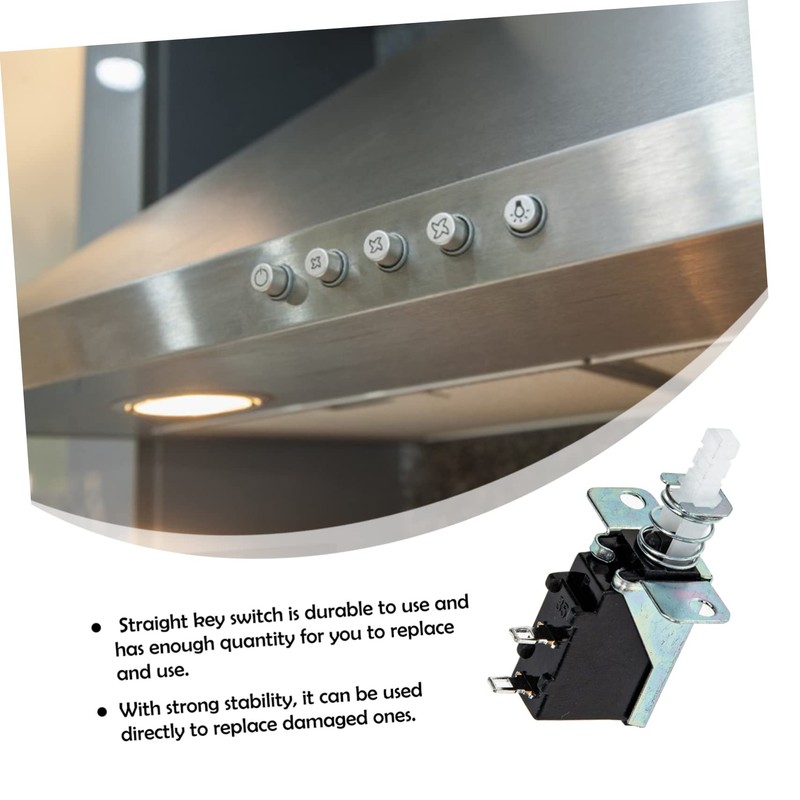Operitacx 20pcs Self-locking Switches for Range Hood Vent Cabinet Straight