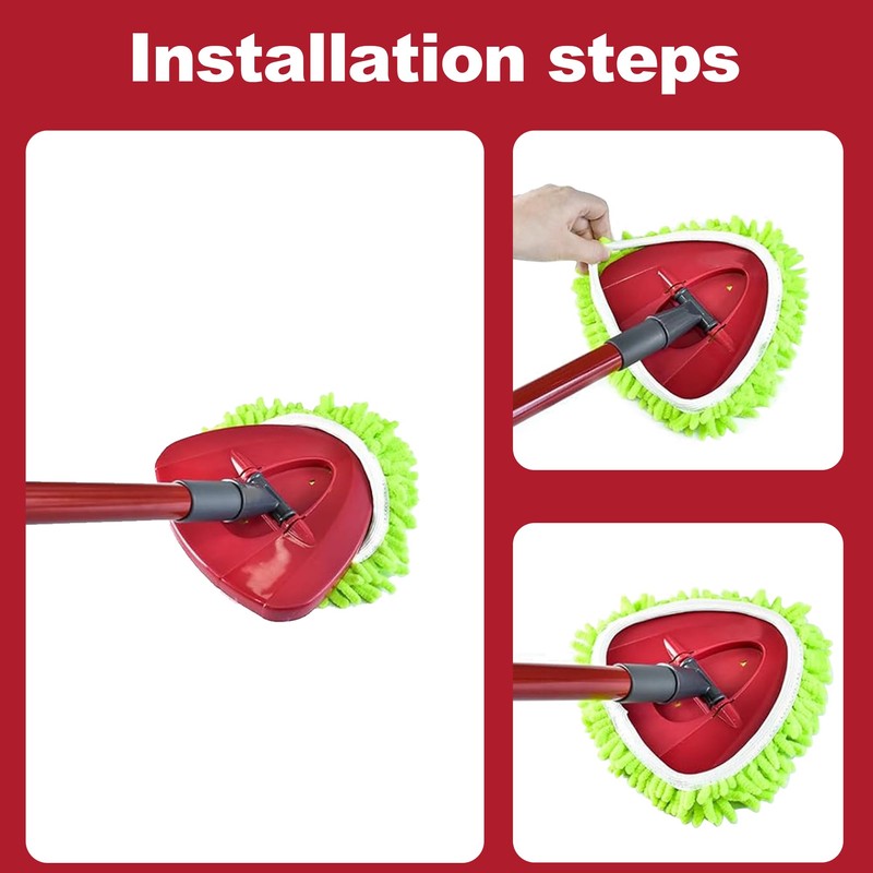 NEWE Spin Mop Heads Replacements 3 Pack Compatible with O-Cedar