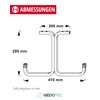 Gedotec Ceiling Mount - Double Ceiling Hook for Screwing Galvanised