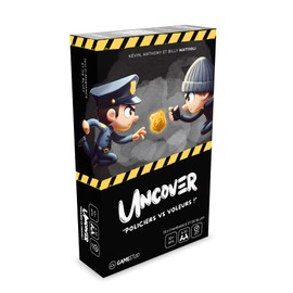 GAMESTUD - Uncover: Police vs. Thieves. Board Game - Mood, Bluff and Investigation - Secret Roles - 4 to 10 Players - Card Game - Family and Friends - Age 10+