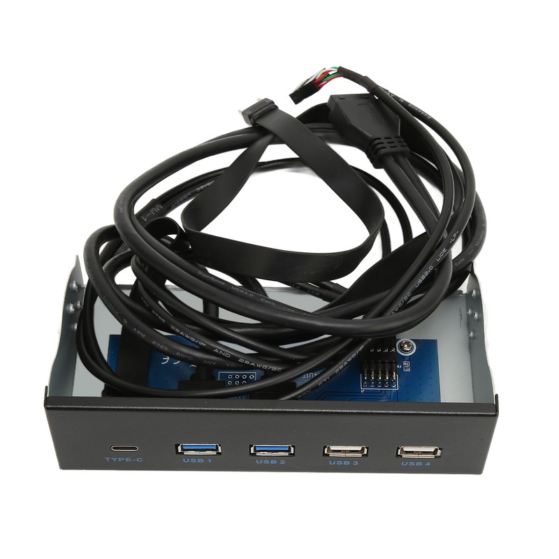 5.25 Inch Media Dashboard 2xUSB3.0 2xUSB2.0 1xType C 10Gbps High
