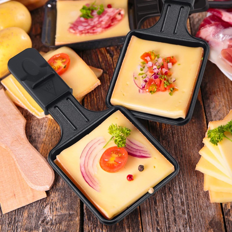 Mini 4 Pieces Non-Stick Grill Pans Square Mini Raclette Grill