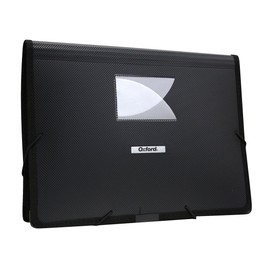 Oxford F880 Cartera Expandible Polipropileno Expansión de 8 cm Cierre Elástico, Tamaño Carta, Color Negro