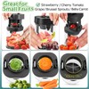 Stainless Steel Fruit & Vegetable Cutter - Detachable Bite Size