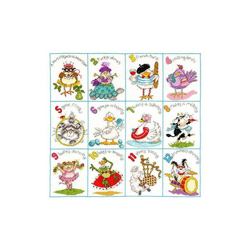 Bothy Threads Cross Stitch Kit - Christmas Dozen