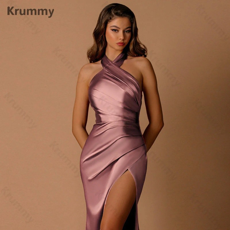Vestidos De Fiesta Largos Con Lentejuelas Y Tela De Satén