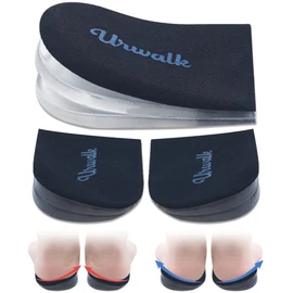 3 Layers Adjustable Supination & Over - Pronation Adhesive Corrective Gel Shoe Inserts, Medial& Lateral Heel Wedge Lifts for