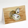 Caroline's Treasures Oyster Sandy Beach Greeting Cards and Envelopes Pack