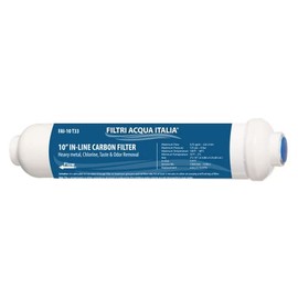 Filtri Acqua Italia FAI10CARBON Carbon Line Filter 10" Micron 5 Inline, White, 1 Unità (Confezione da 1)