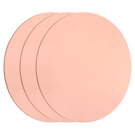 uxcell 3Pcs Copper Round Plate, 0.08"(2mm) Thick 2.4"(60mm) Dia Pure Copper Metal Sheet T2 Copper Round Disc Brass Circle Gaskets for Metal Stamping DIY Crafts