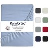 Komfortec Single Fitted Sheet 100% Cotton, 11 inch (30 cm)