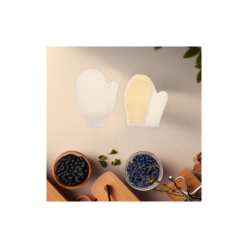 PRETYZOOM 2piezas Guantes de Baño Exfoliantes para Ducha Guante de