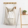Linen Hanging Laundry Bag, 100% Linen Over The Door Laundry